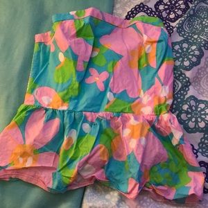 LILLY PULITZER FLORAL TIGHT THEN FLARE SHIRT